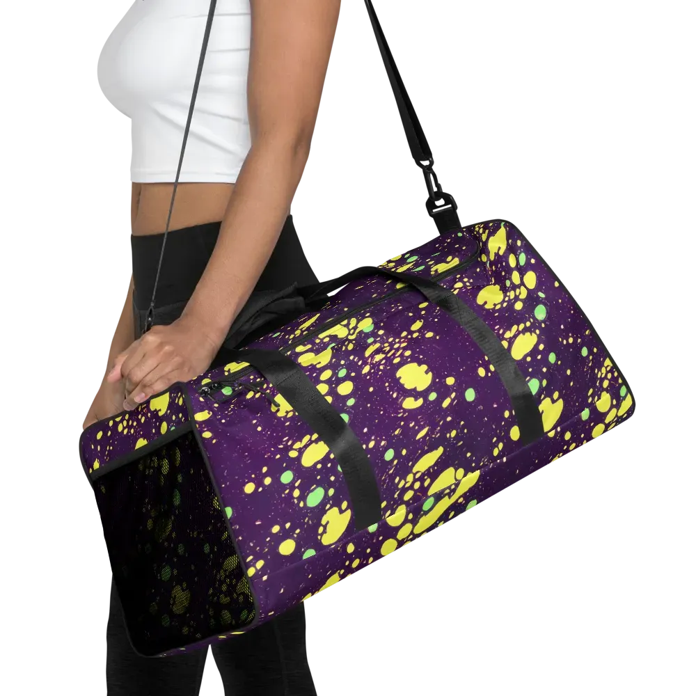 Electric Splatter on Duffle Bag — Front