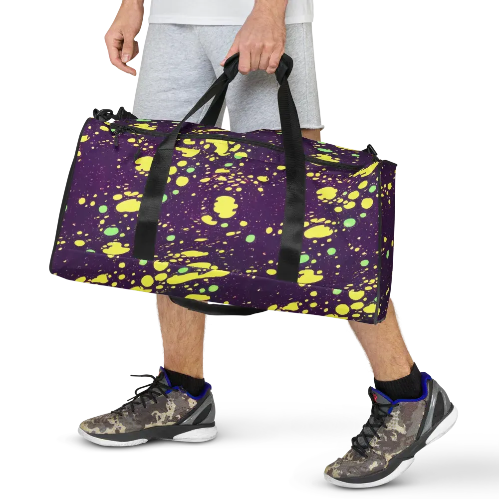 Electric Splatter on Duffle Bag — Front