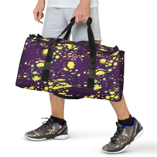 Electric Splatter on a Duffle Bag