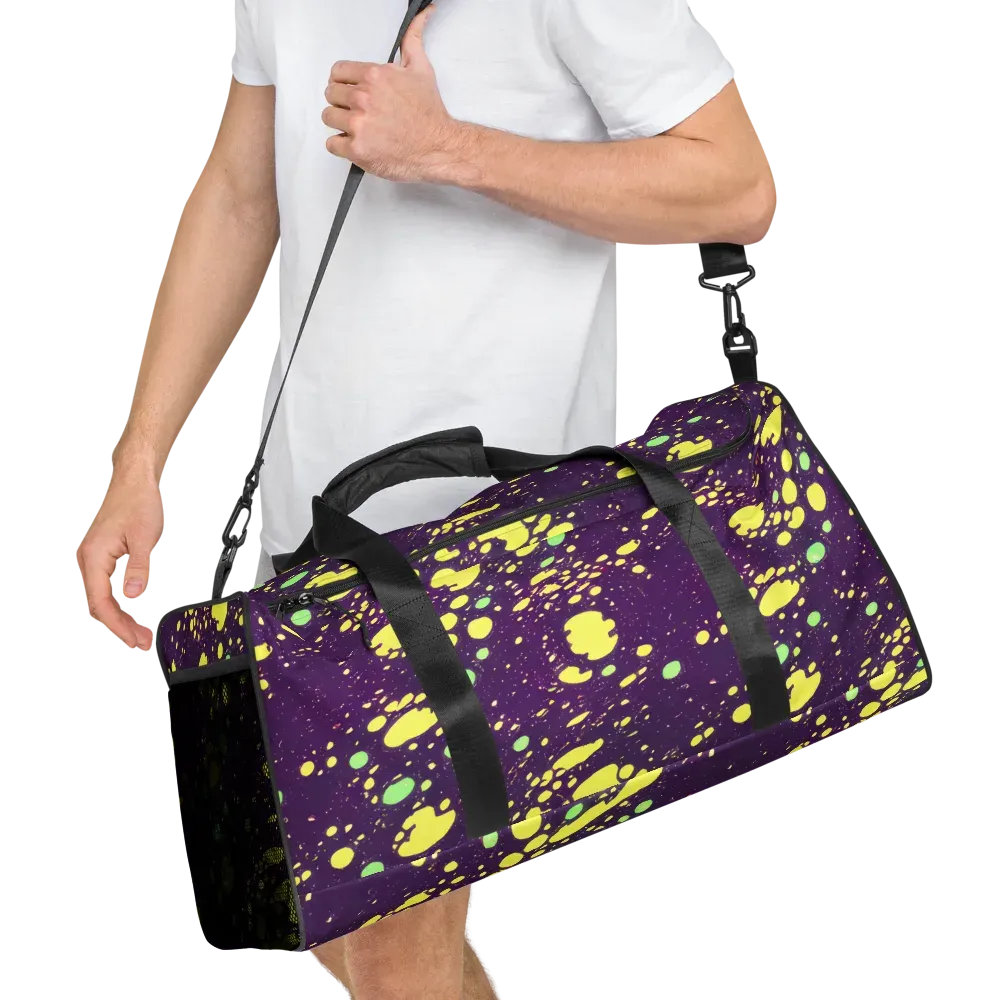Electric Splatter on Duffle Bag — Right Front