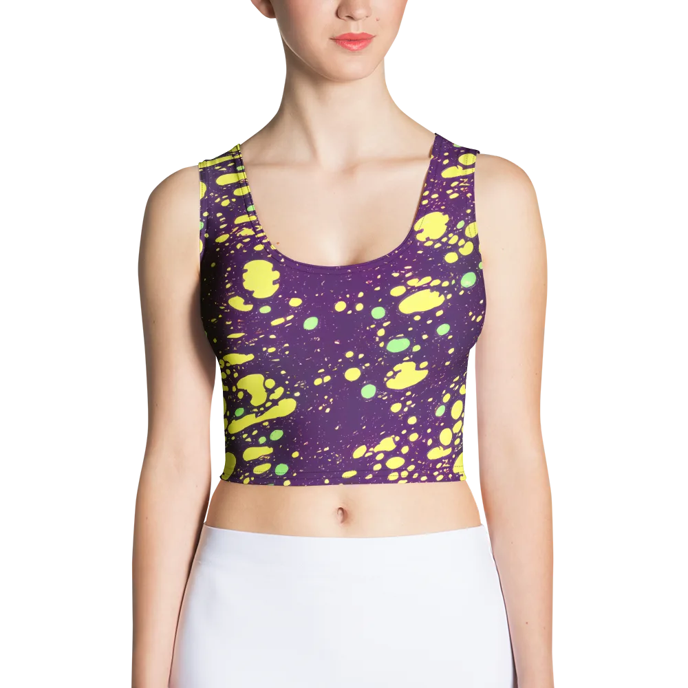 Electric Splatter on Crop Top — Front