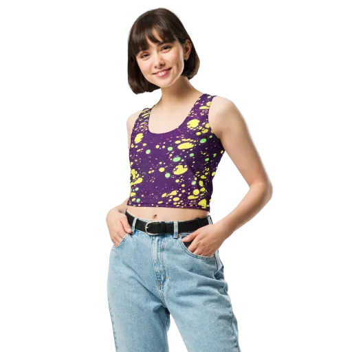 Electric Splatter on a Crop Top