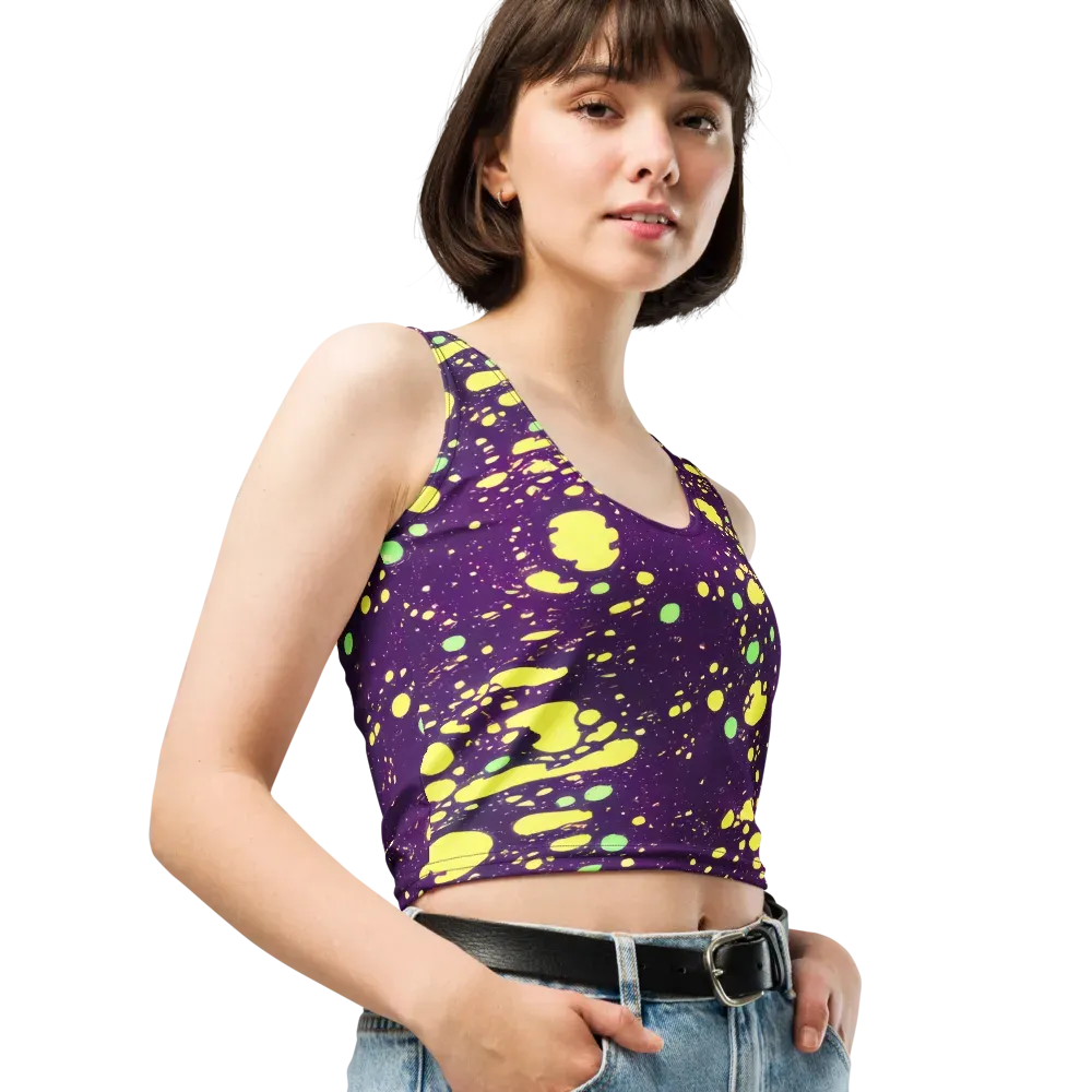 Electric Splatter on Crop Top — Right Front