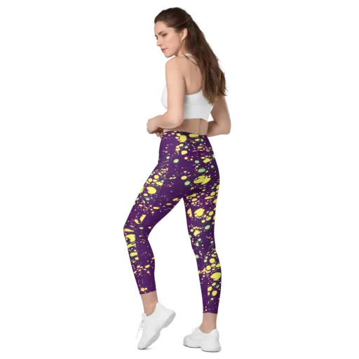Electric Splatter on a Leggings with Pockets