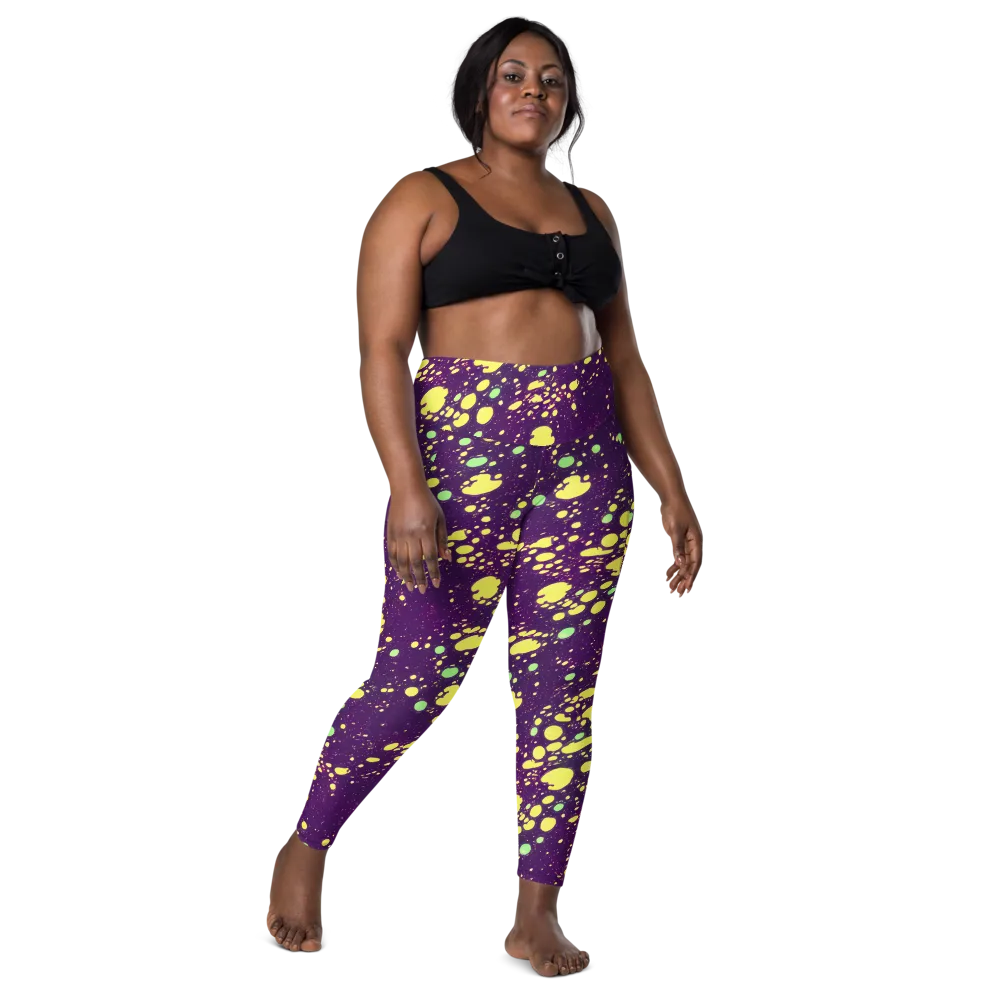 Electric Splatter on Leggings with Pockets — Front