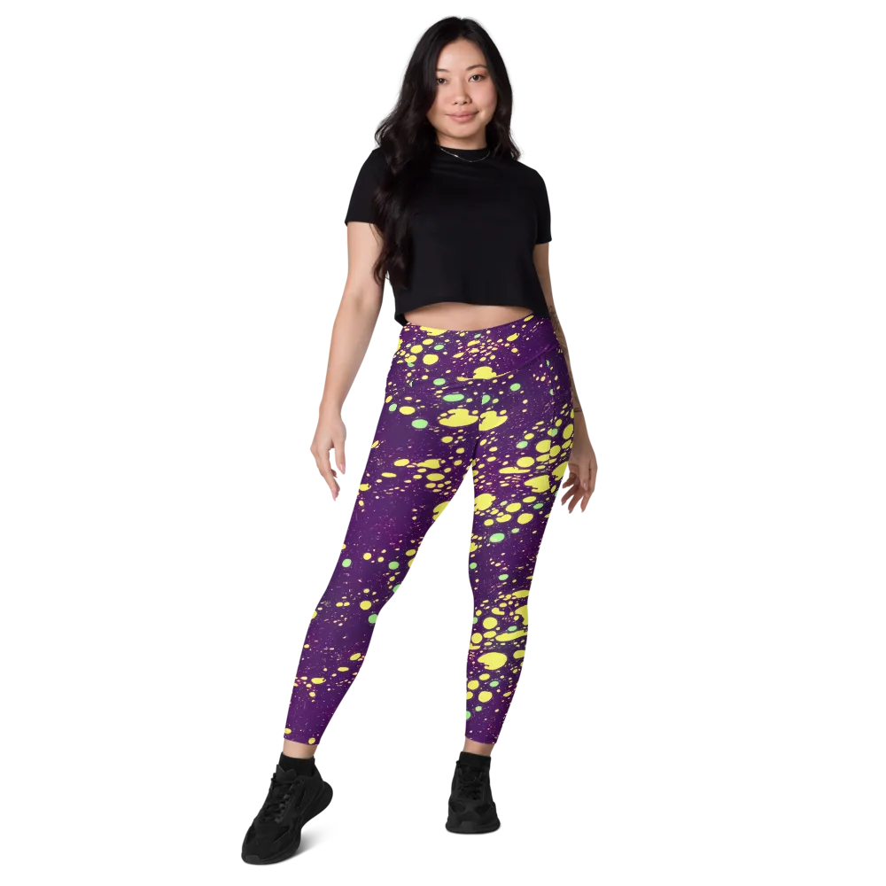 Electric Splatter on Leggings with Pockets — Front