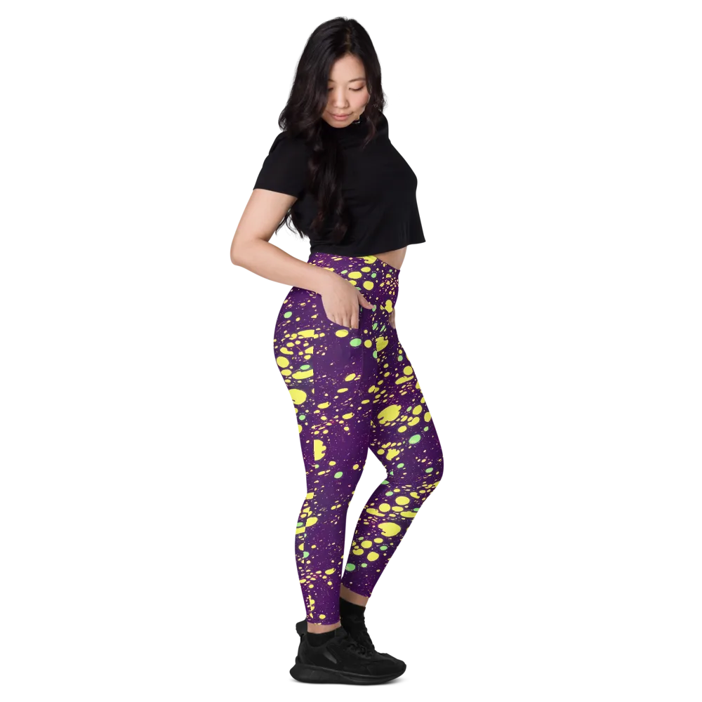 Electric Splatter on Leggings with Pockets — Right