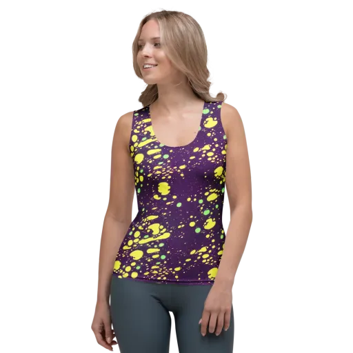 Electric Splatter on a Women's Tank Top