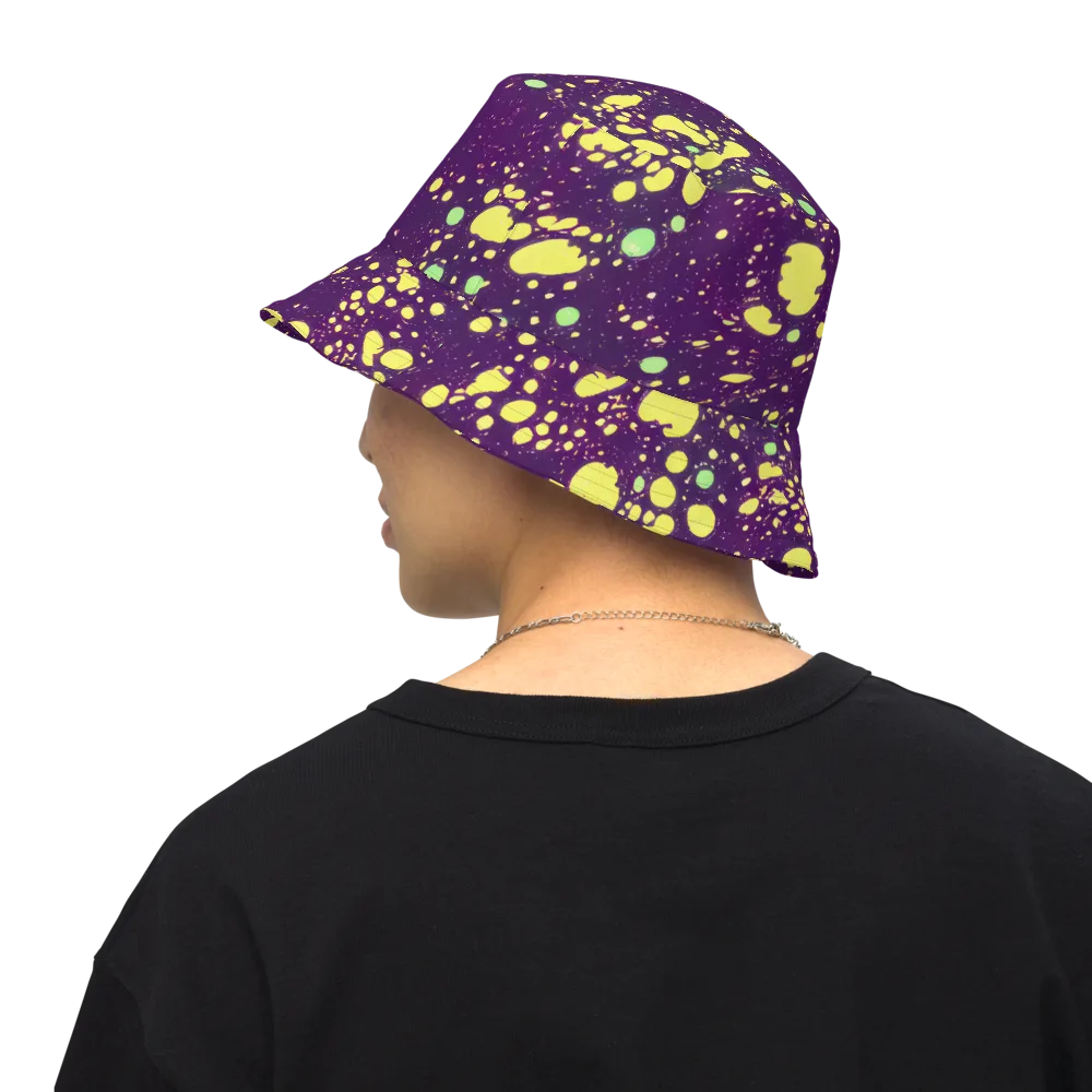 Electric Splatter on Reversible Bucket Hat — Back Inside