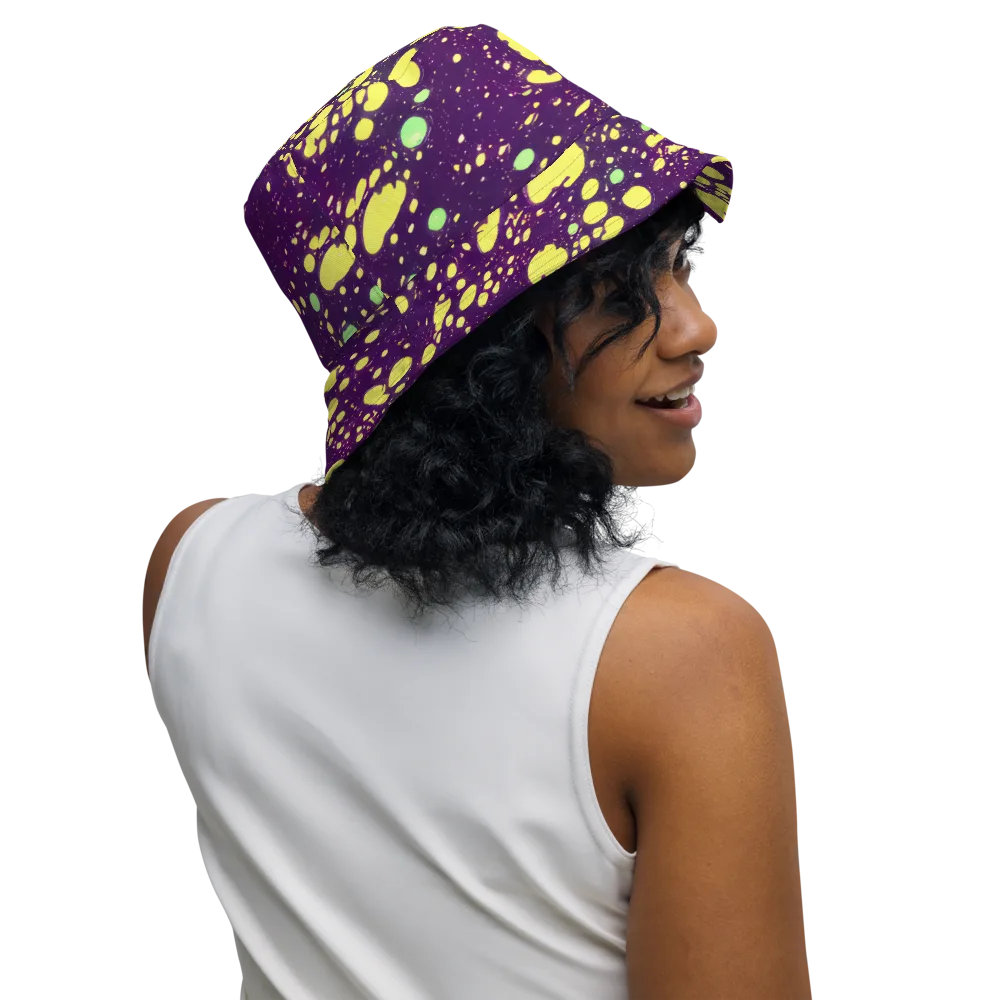 Electric Splatter on Reversible Bucket Hat — Right Outside