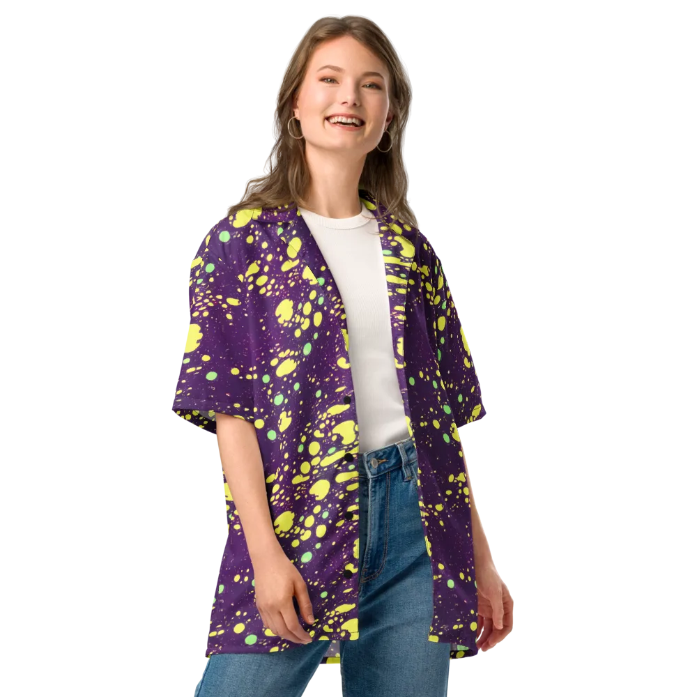 Electric Splatter on Button Shirt — Front