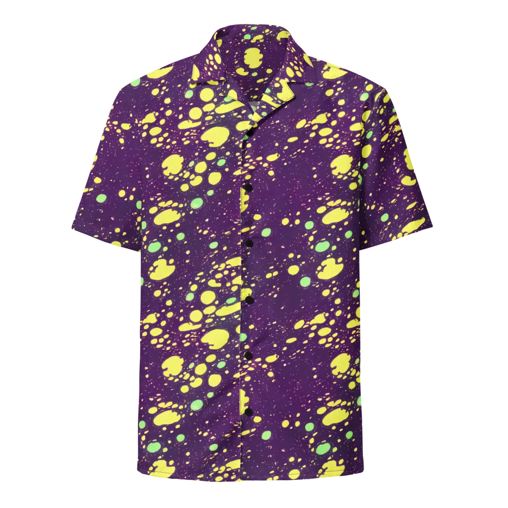 Electric Splatter on Button Shirt — Front