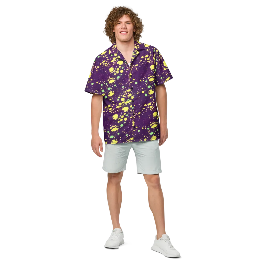 Electric Splatter on Button Shirt — Front