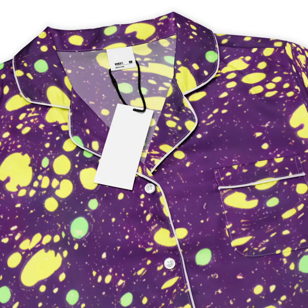 Electric Splatter on Women's Short Sleeve Pajama Top — Product details