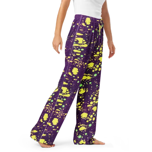 Electric Splatter on a Women's Pajama Pants
