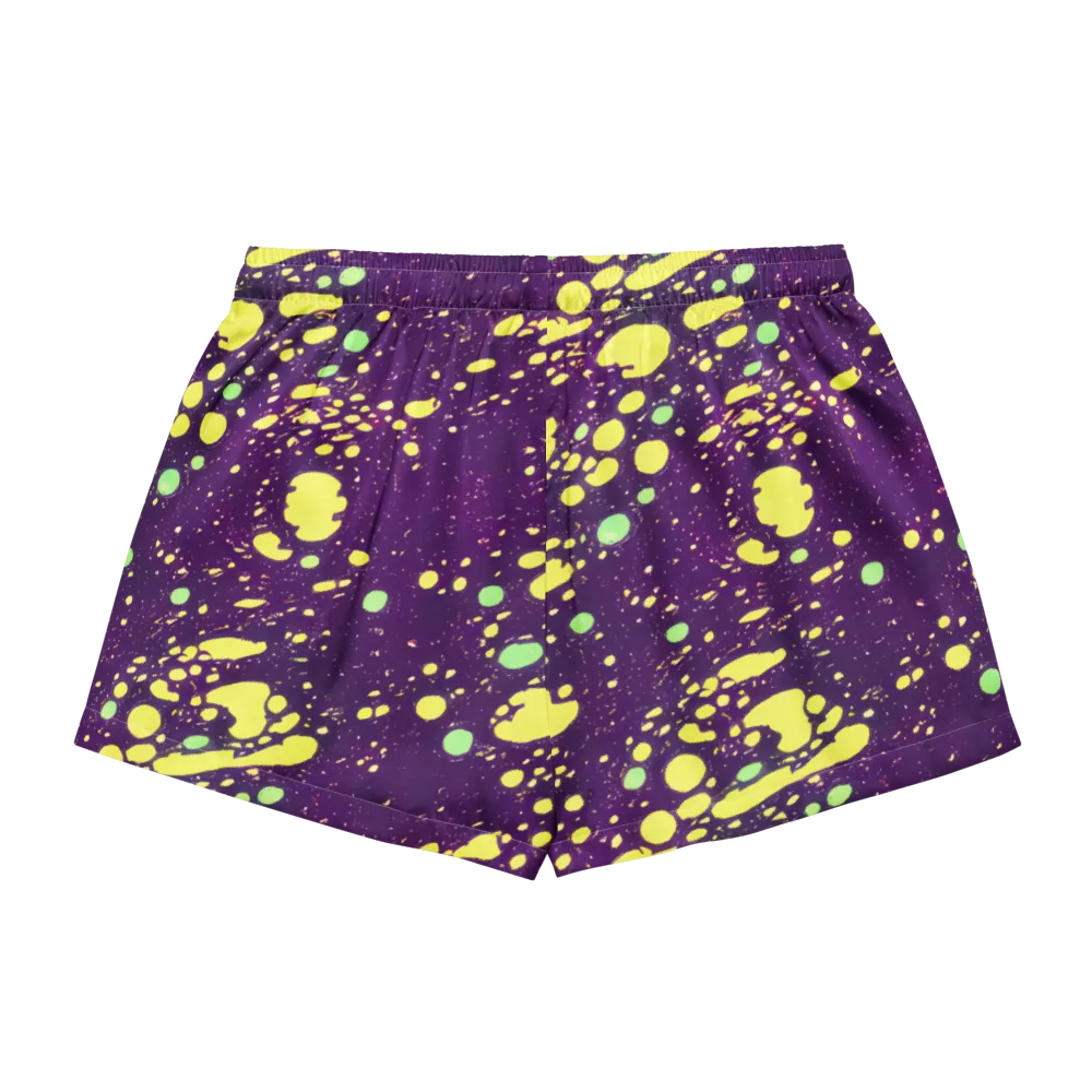 Electric Splatter on Women's Pajama Shorts — Back