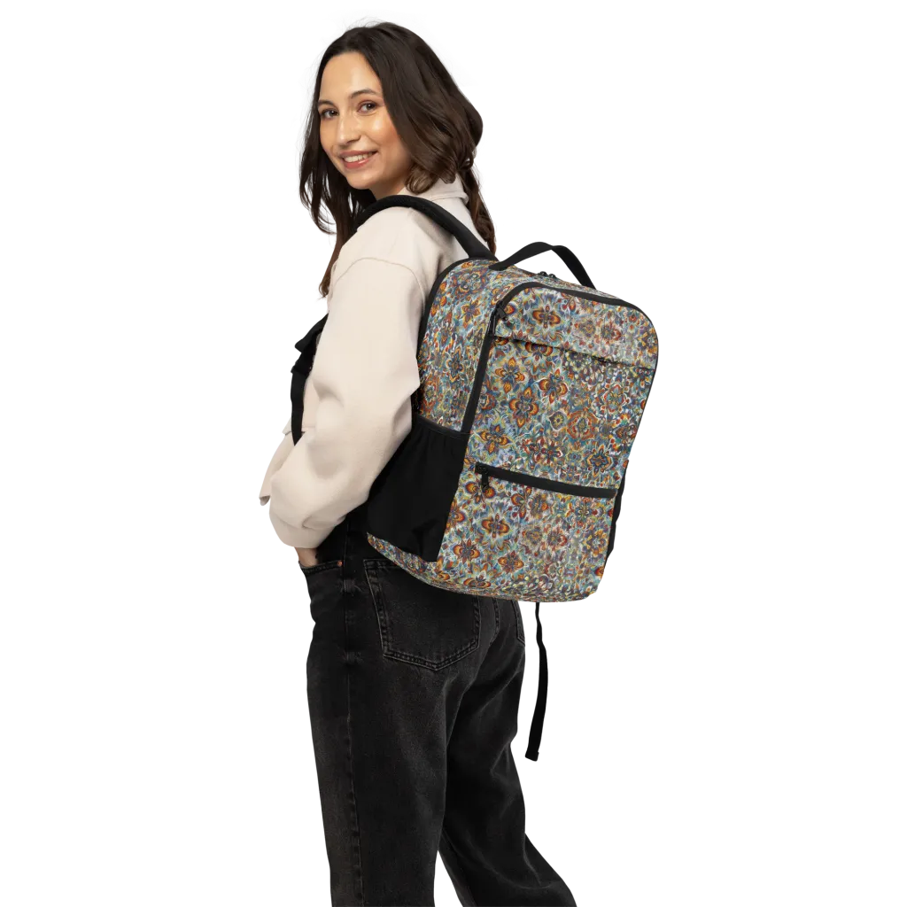 Cobalt Garland on Utility Backpack — Back