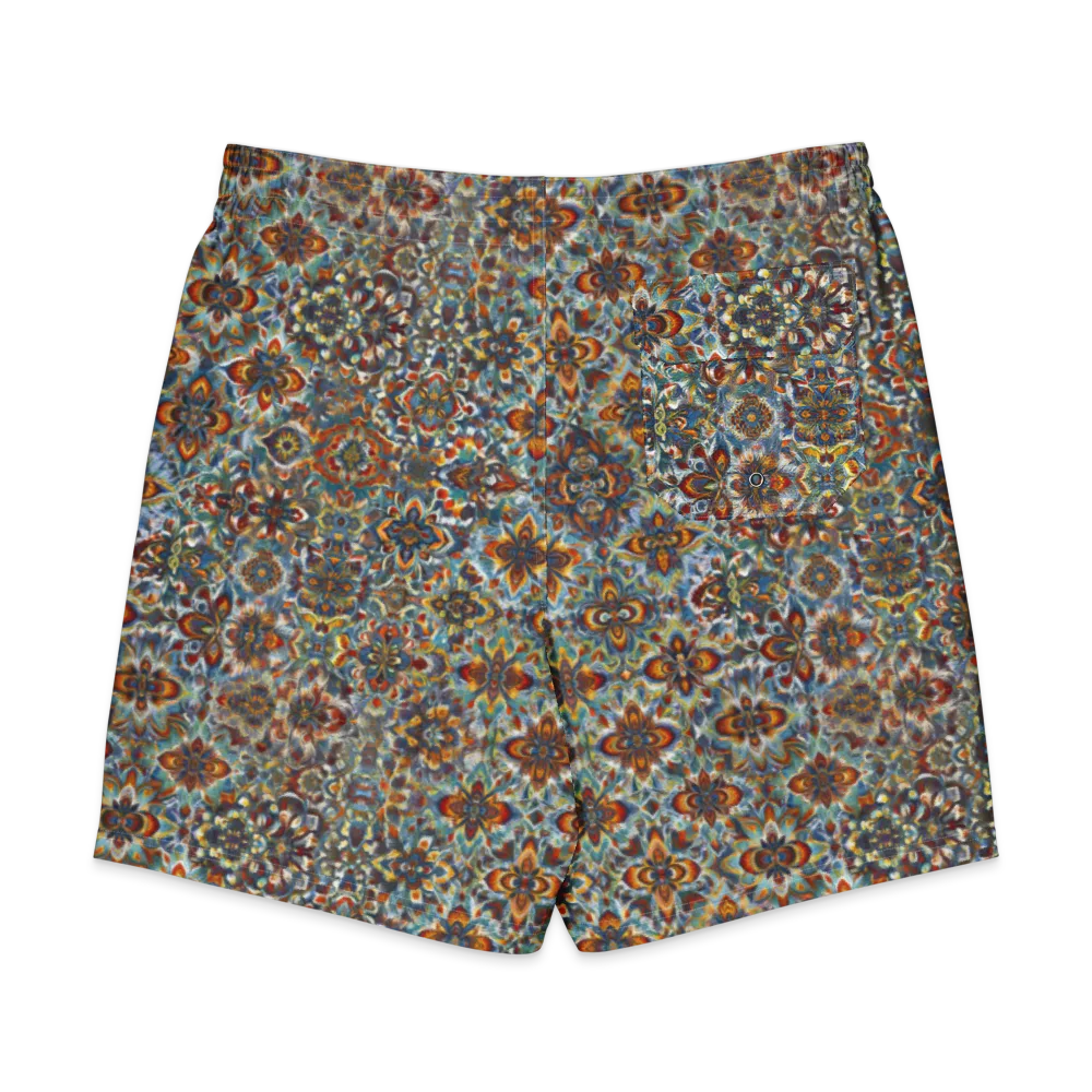 Cobalt Garland on Men's Board Shorts — Back