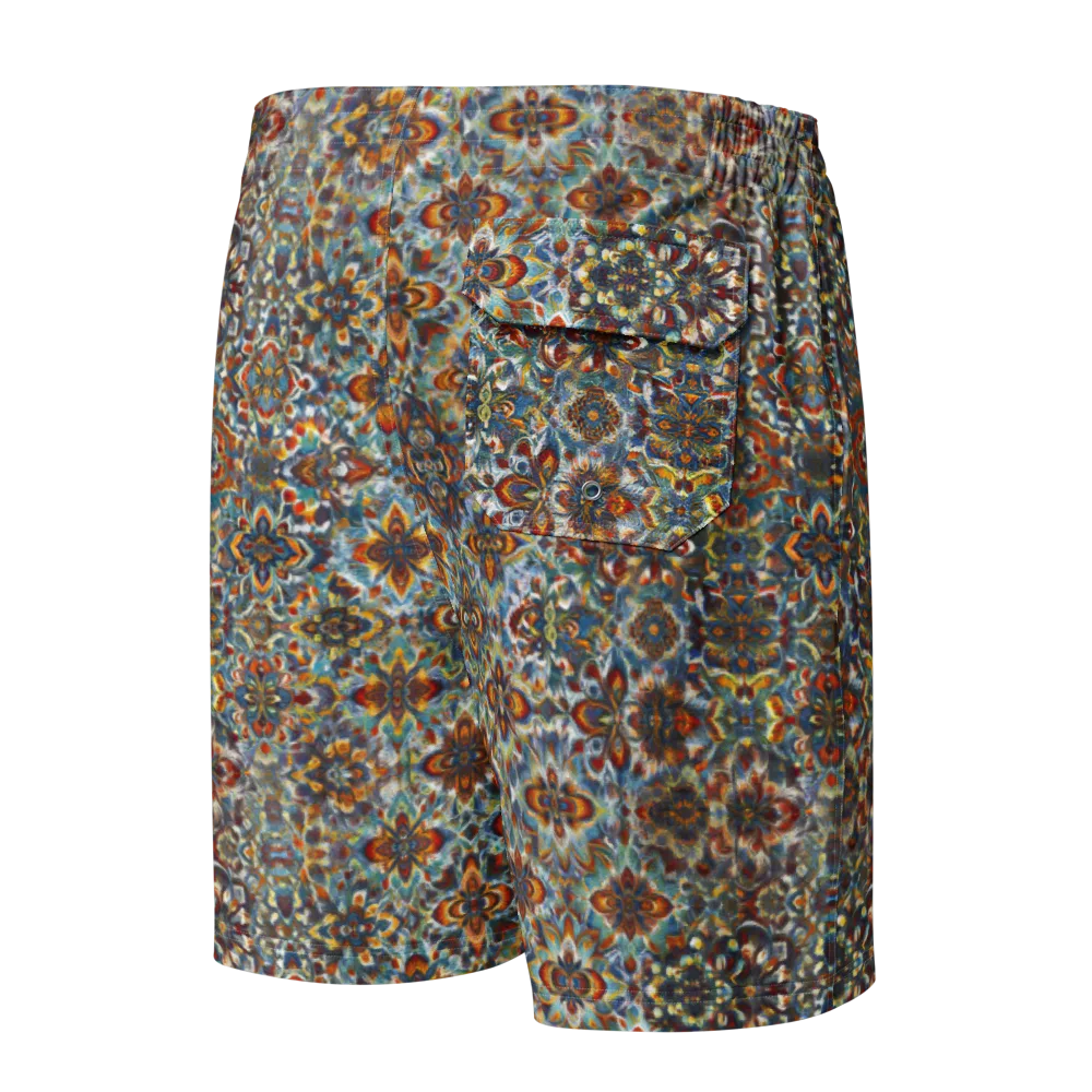 Cobalt Garland on Men's Board Shorts — Back