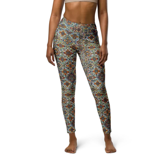 Cobalt Garland on a Yoga Leggings