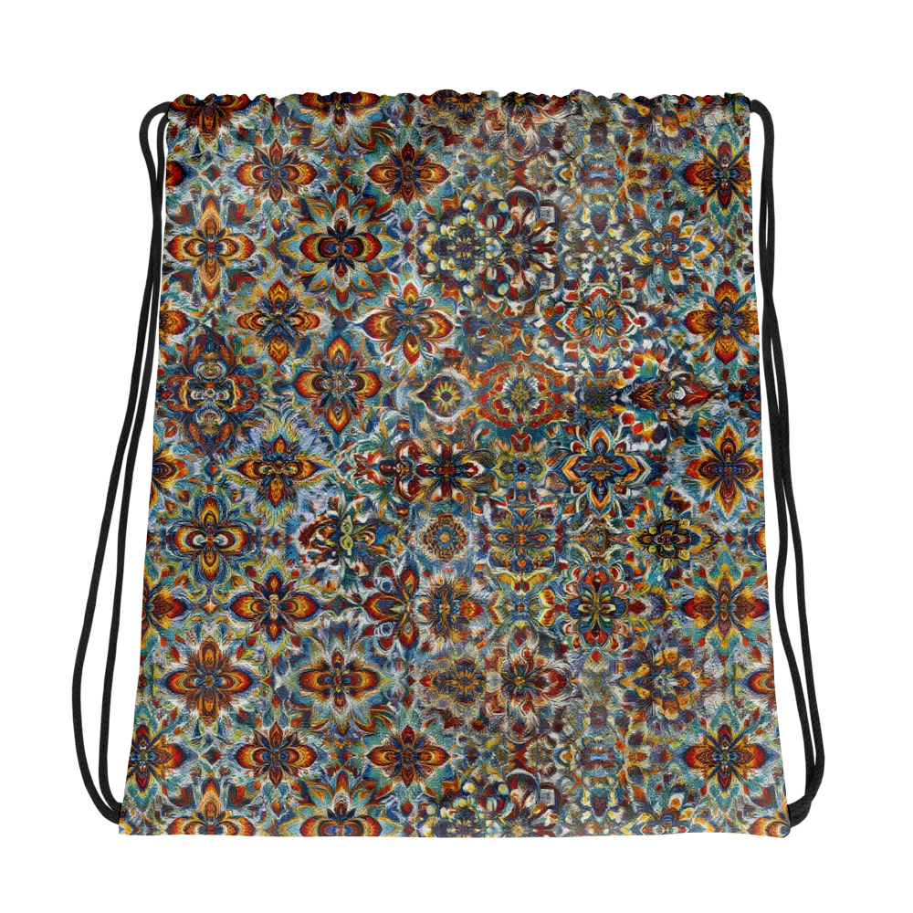 Cobalt Garland on Drawstring Bag — Photo