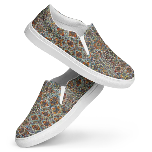 Cobalt Garland on a Women's Slip-On Canvas Shoes