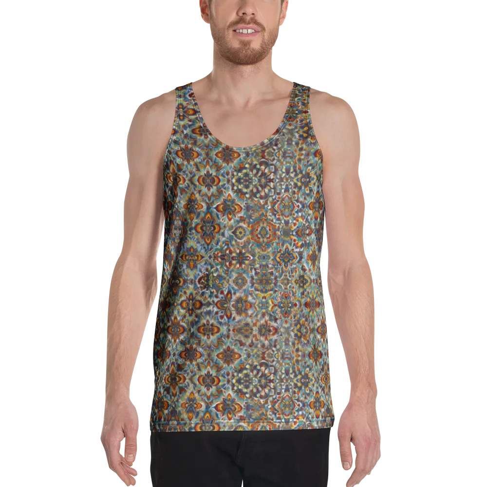 Cobalt Garland on Men's Tank Top — Front