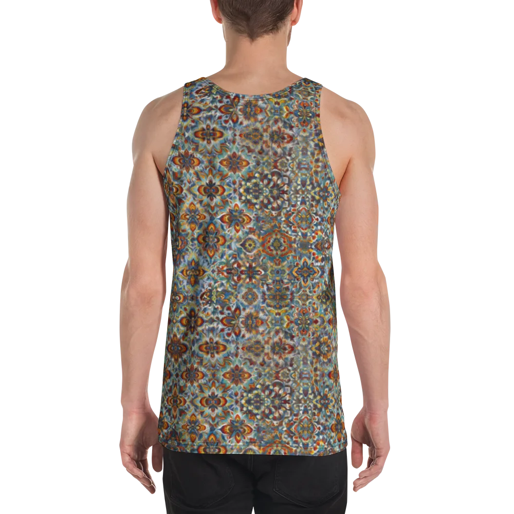Cobalt Garland on Men's Tank Top — Back