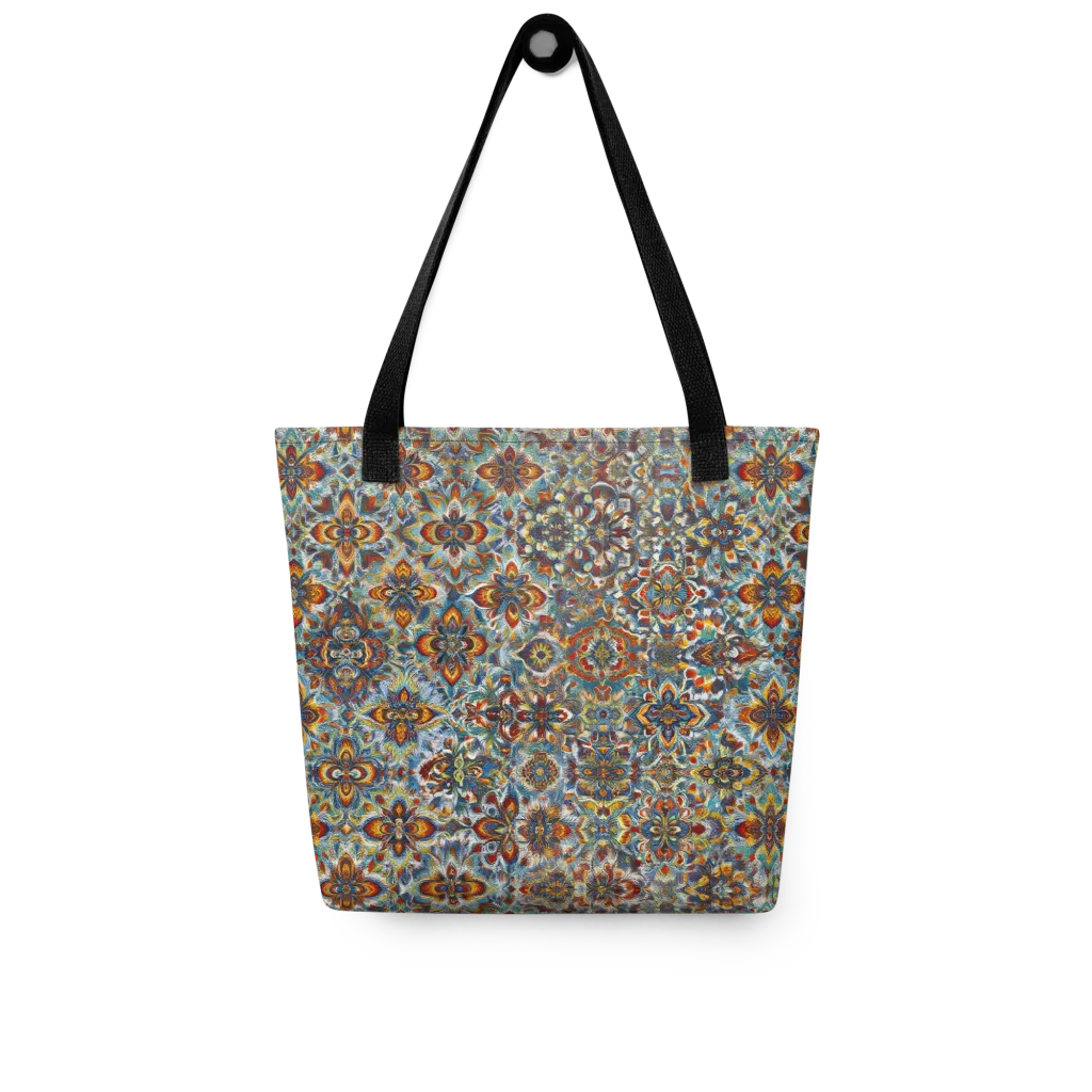 Cobalt Garland on Tote Bag — Front