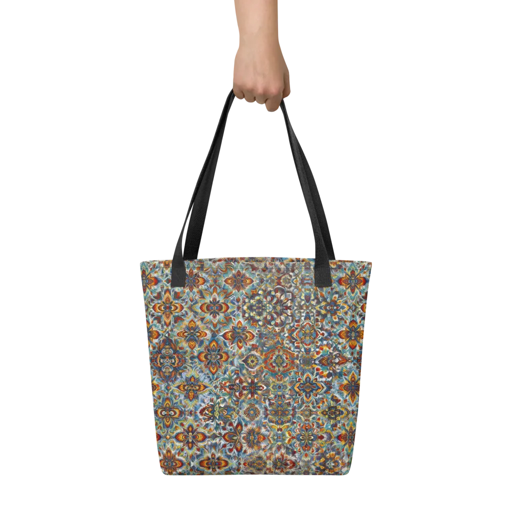 Cobalt Garland on Tote Bag — Front