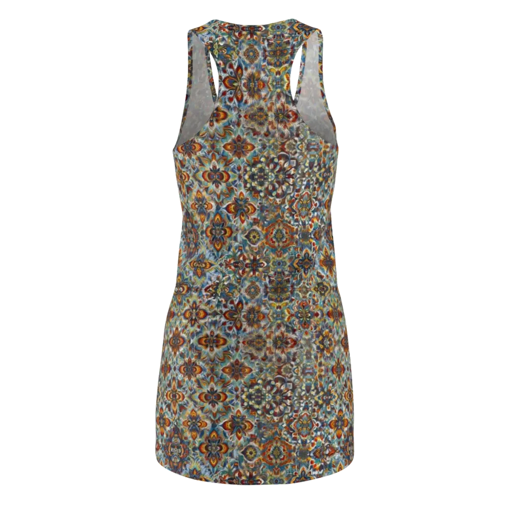 Cobalt Garland on Racerback Dress — Back