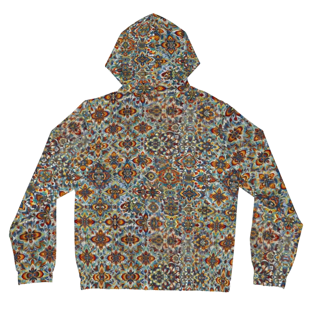 Cobalt Garland on Women's Full-Zip Hoodie — Back