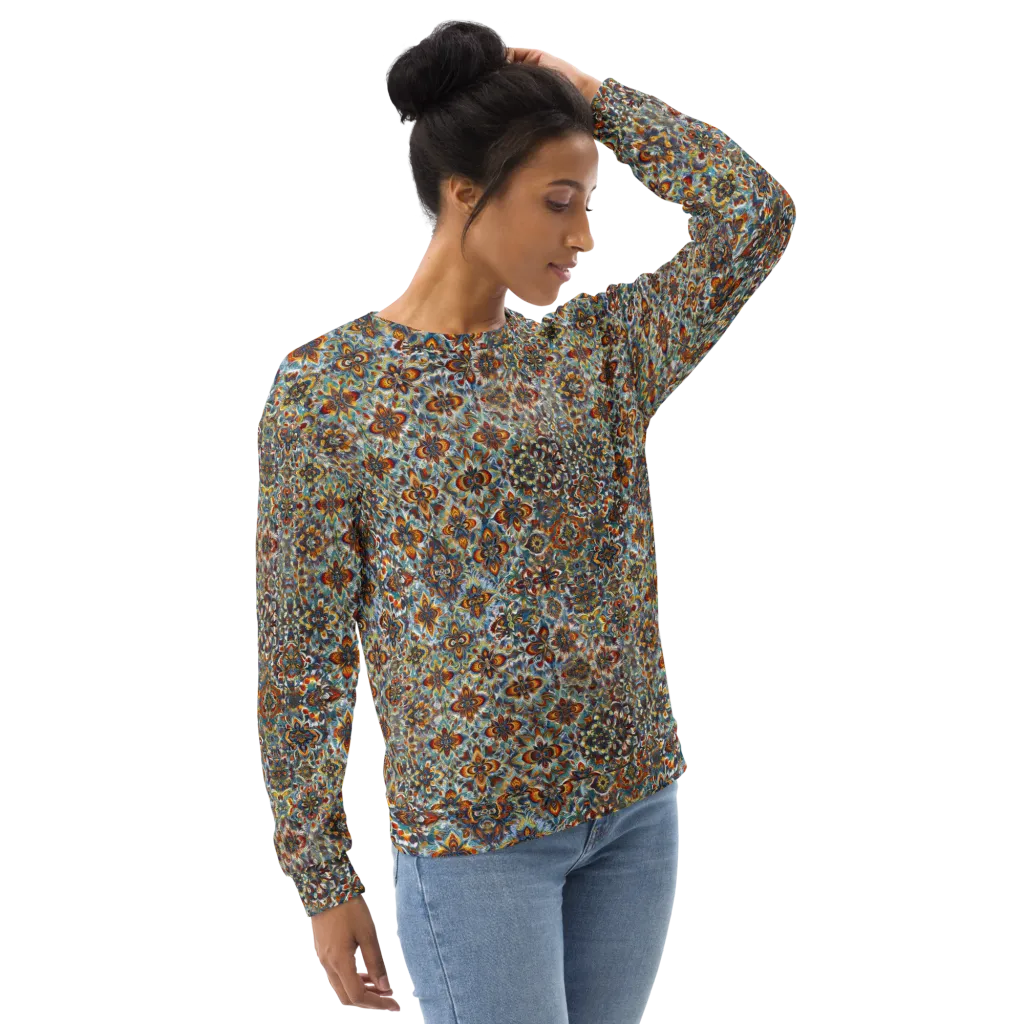 Cobalt Garland on Sweatshirt — Right Front