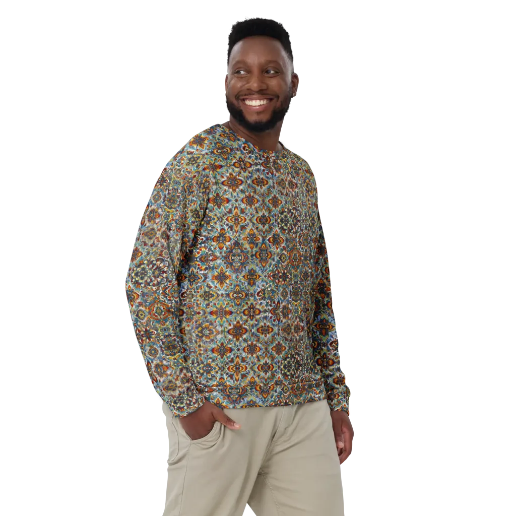 Cobalt Garland on Sweatshirt — Front