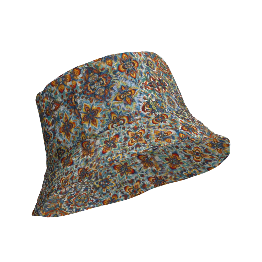 Cobalt Garland on Reversible Bucket Hat — Product details Outside