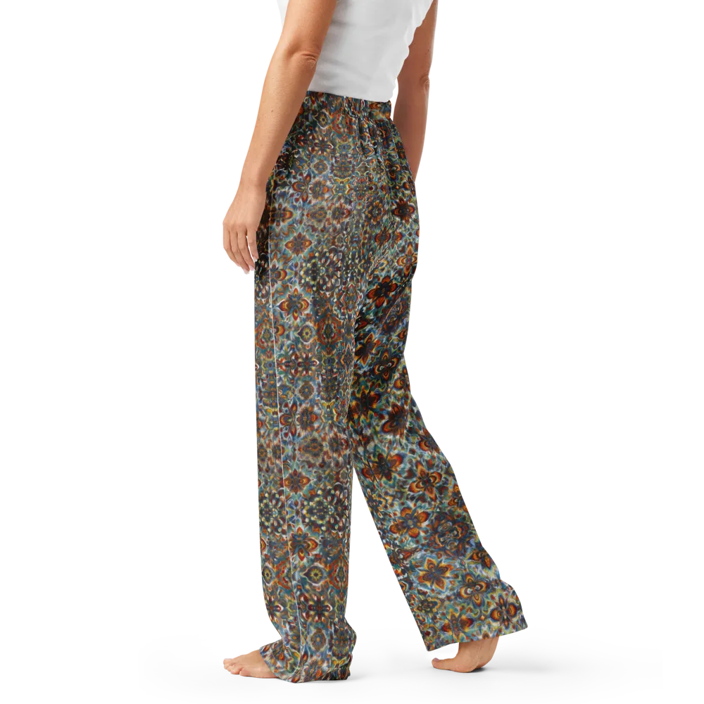 Cobalt Garland on Women's Pajama Pants — Left
