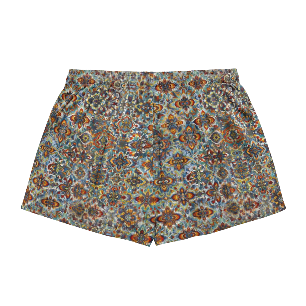 Cobalt Garland on Women's Pajama Shorts — Back