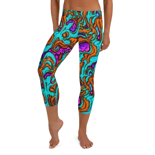 Molten Mirage on a Capri Leggings