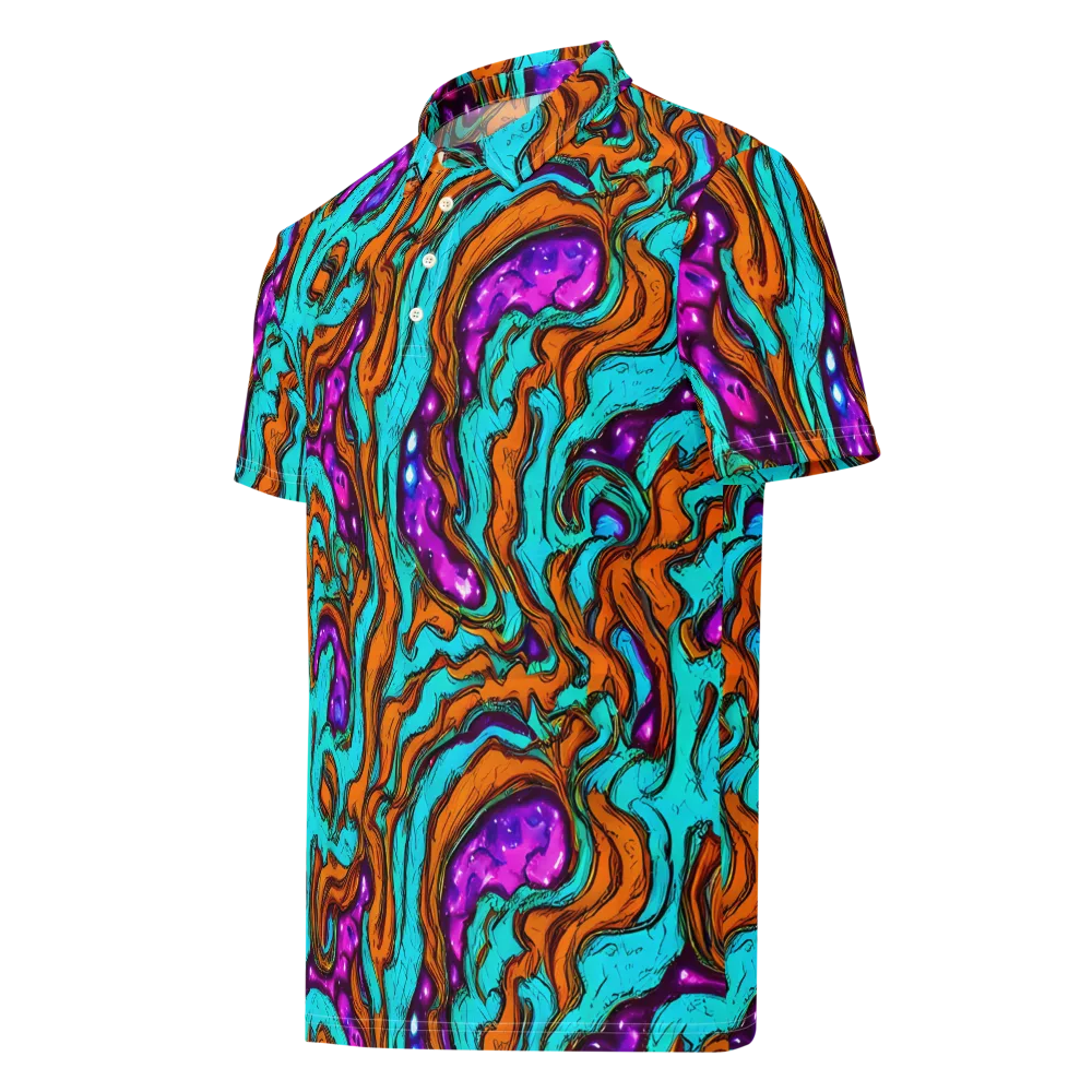 Molten Mirage on Men's Slim Fit Polo Shirt — Left Front