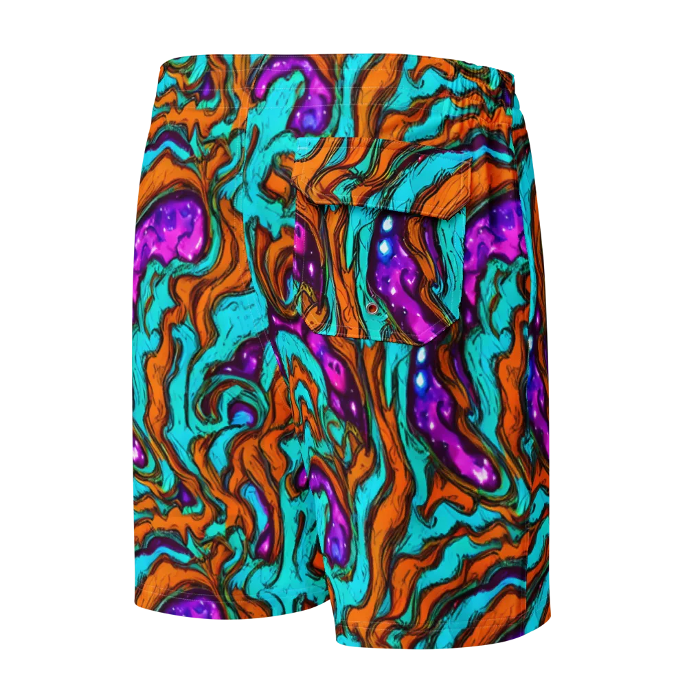 Molten Mirage on Men's Board Shorts — Back