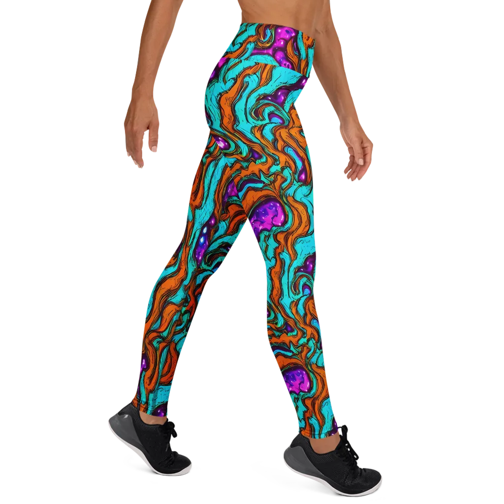 Molten Mirage on Yoga Leggings — Right
