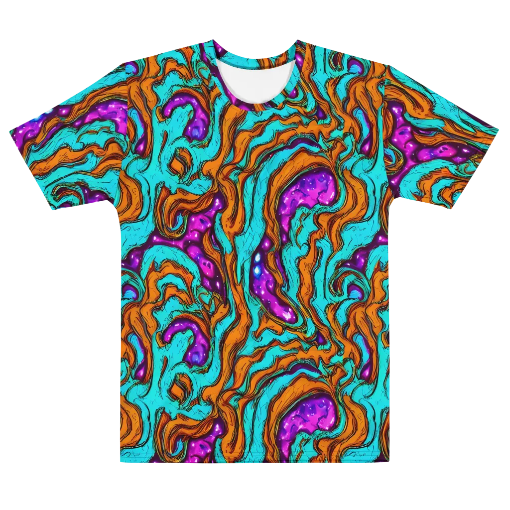 Molten Mirage on Men's Cotton Crew Neck T-Shirt — Front