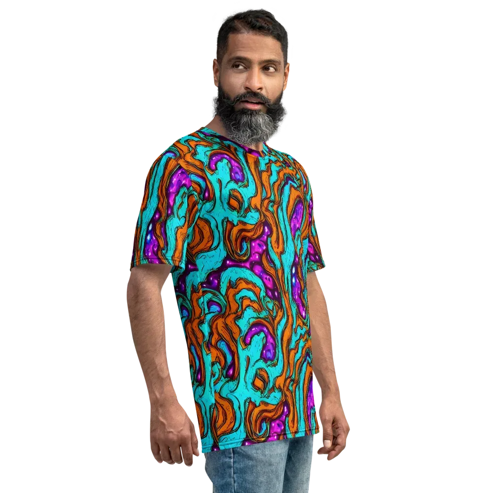Molten Mirage on Men's Crew Neck T-Shirt — Right