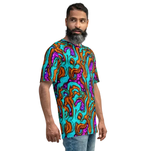 Molten Mirage on a Men's Crew Neck T-Shirt