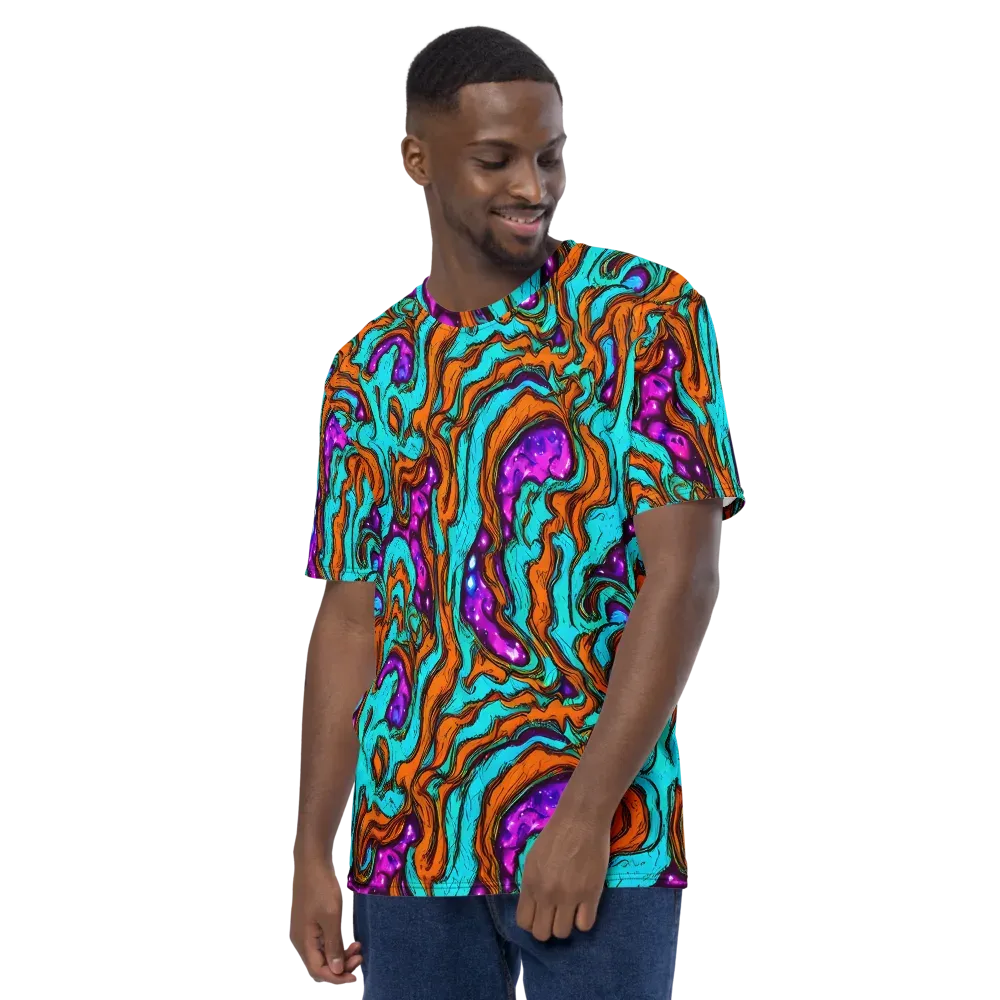 Molten Mirage on Men's Crew Neck T-Shirt — Left