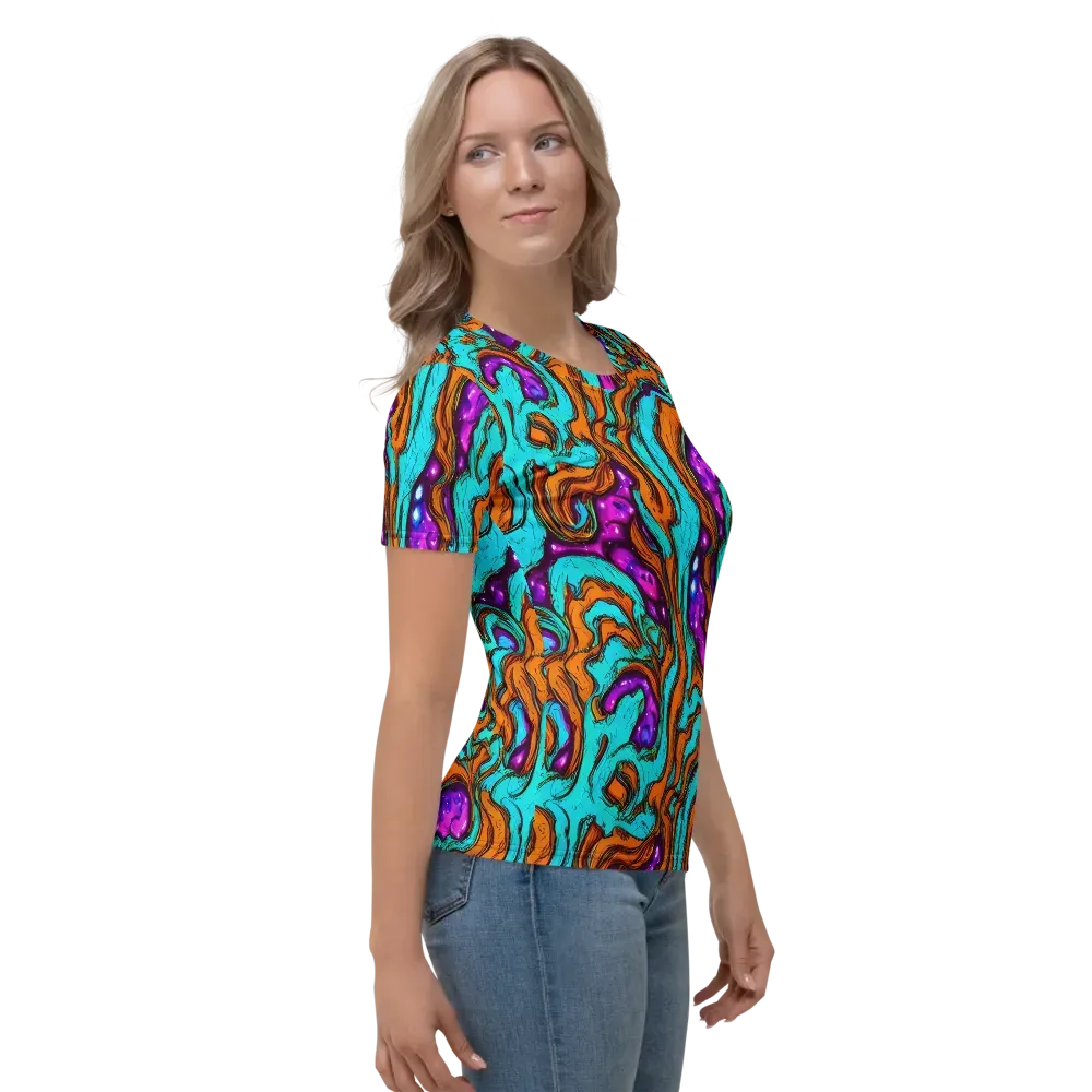 Molten Mirage on Women's Crew Neck T-Shirt — Right