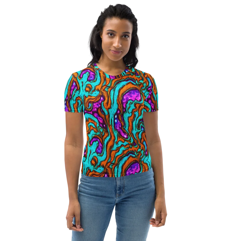 Molten Mirage on Women's Crew Neck T-Shirt — Front