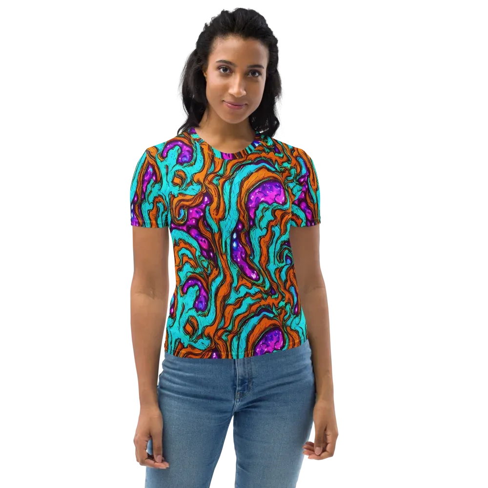 Molten Mirage on Women's Crew Neck T-Shirt — Front