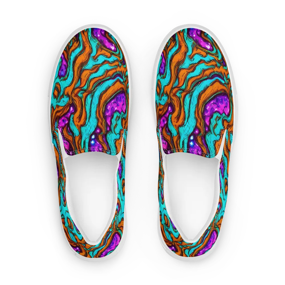 Molten Mirage on Men's Slip-On Canvas Shoes — Front