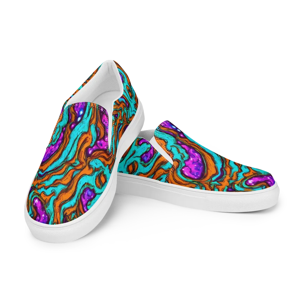 Molten Mirage on Men's Slip-On Canvas Shoes — Left Front